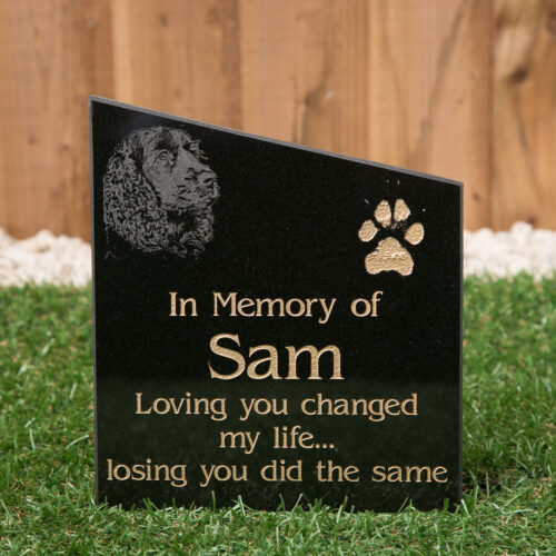 Pet Gravestone Marker With Paw Print | Dignity Pet Crematorium