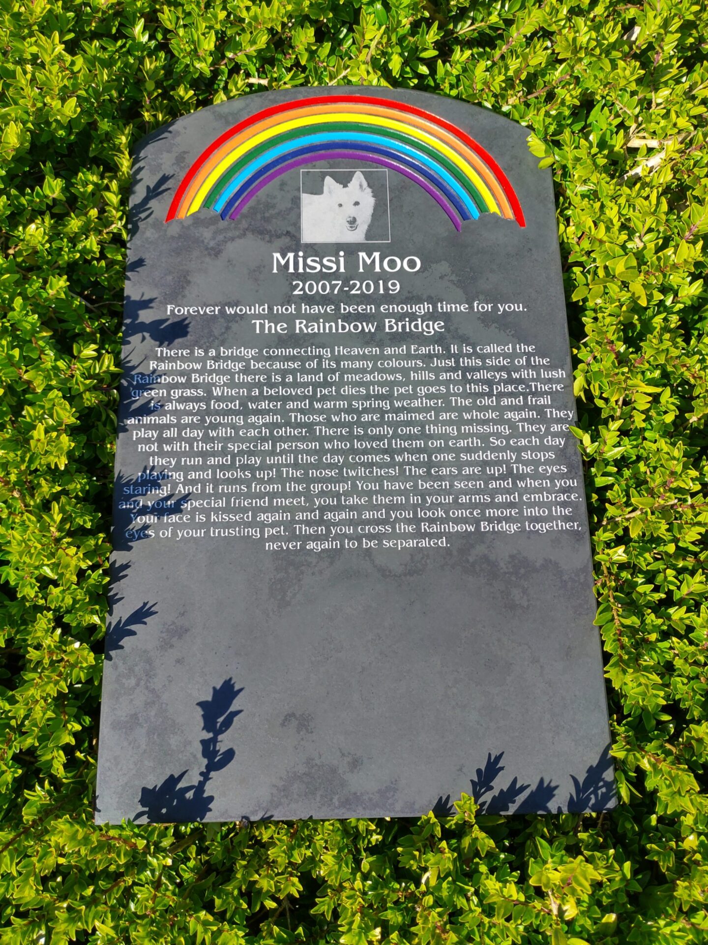 Rainbow Bridge Pet Memorials  Pet Memorials and Pet Grave Markers of  Extraordinary Quality